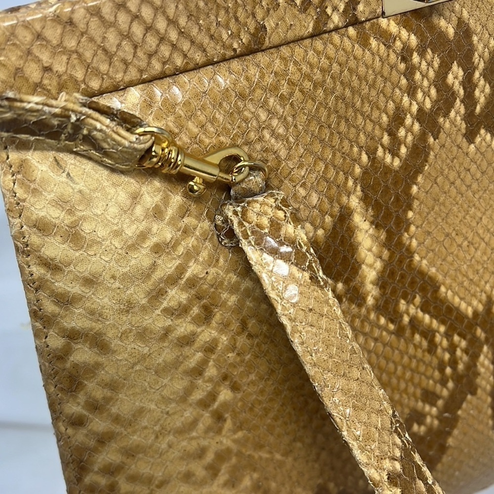 Susan Gail Python Structured Hand Bag Shoulder Bag - image 5